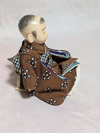 「6号クタちゃん人形 (着物着用)男の子 置き上げ彫刻髪」藤村光環