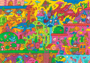 「Roam Past Globe」画駱駝柑子