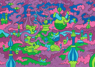 「Perfume Town」画駱駝柑子