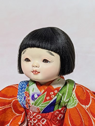 「4号市松人形B(着物着用)」山崎明咲