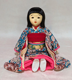 「10号市松人形(着物着用)」山崎明咲